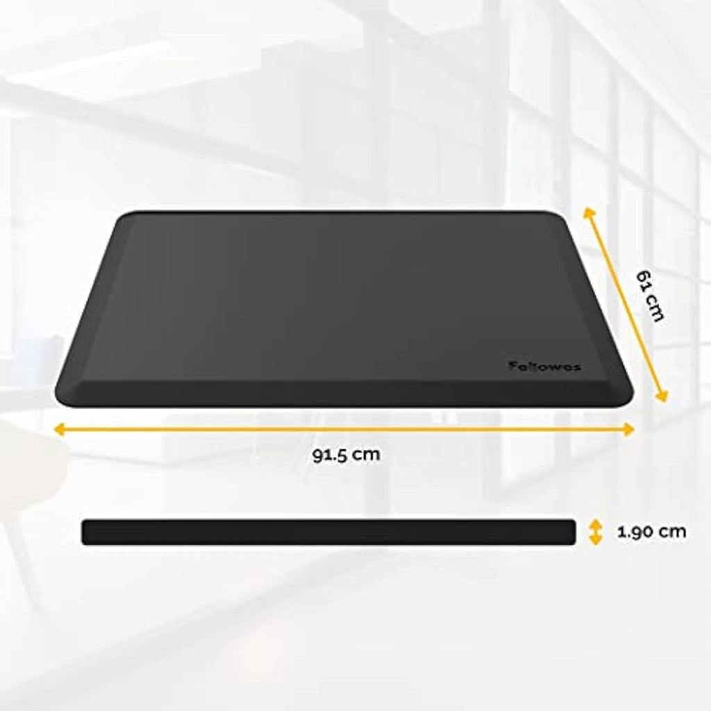 Fellowes Everyday Anti-Fatigue Standing Mat – Ergonomic Desk Mat, Black