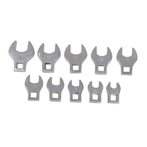 Silverline 10-Piece Crows Foot Spanner Set | 10-19mm Metric Wrenches