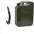 20L Green Metal Jerry Can with Spout | UN Approved Fuel Can