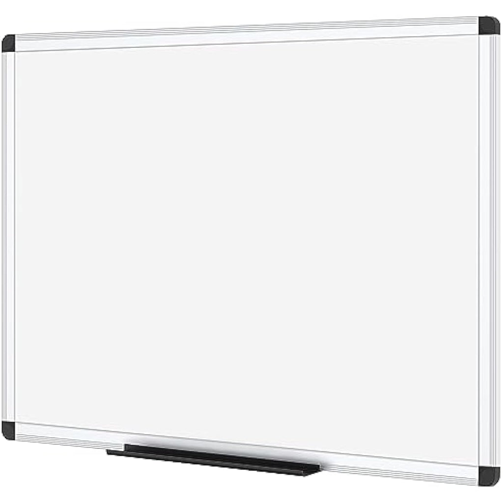 VIZ-PRO Magnetic Whiteboard | 60x45cm Dry Erase Board with Silver Frame