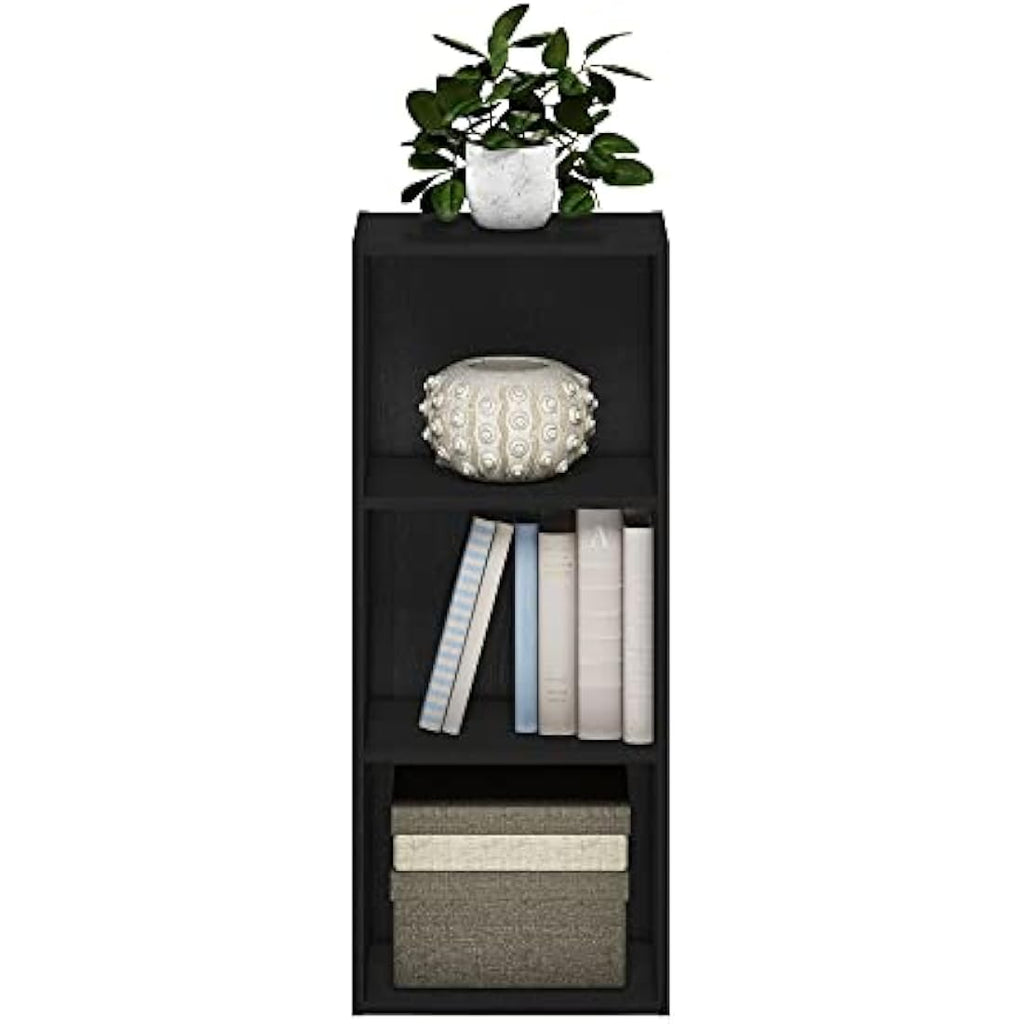 Furinno Luder 3-Tier Open Shelf Bookcase | Engineered Wood – Blackwood