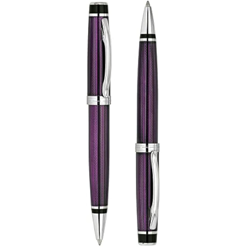 Xezo Incognito Purple Metallic Ballpoint Pen | Platinum Plated Brass