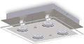 HiBay Modern 4-Way LED Ceiling Spotlight | Chrome Square Flush Light