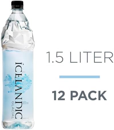 Icelandic Glacial Natural Alkaline Water – 1.5L rPET Bottles (12 Pack)