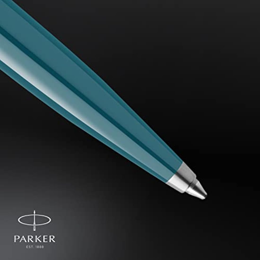 Parker 51 Ballpoint Pen – Teal Blue with Chrome Trim, Medium Point