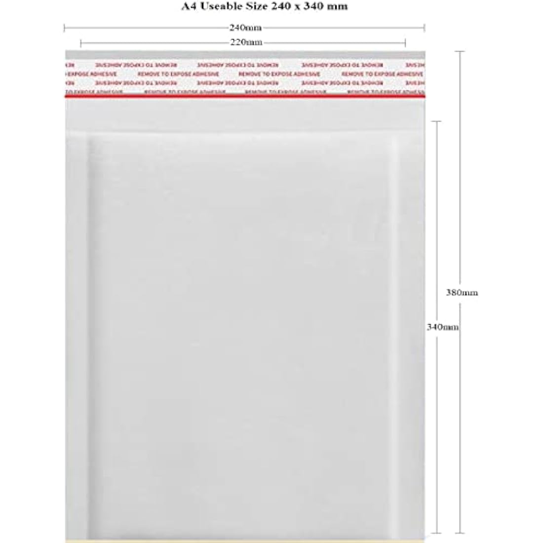 NaXew A4 Padded Envelopes – White Bubble Mailers with Tear Strip, 10 Pack