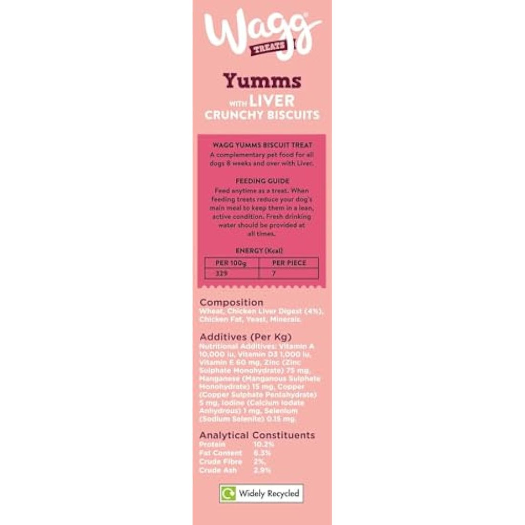 Wagg Yumms Liver Dog Treats – Oven Baked & Nutritious – 400g (Pack of 5)