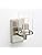 Modern Glass Wall Sconce – Brushed Metal Cylinder Light