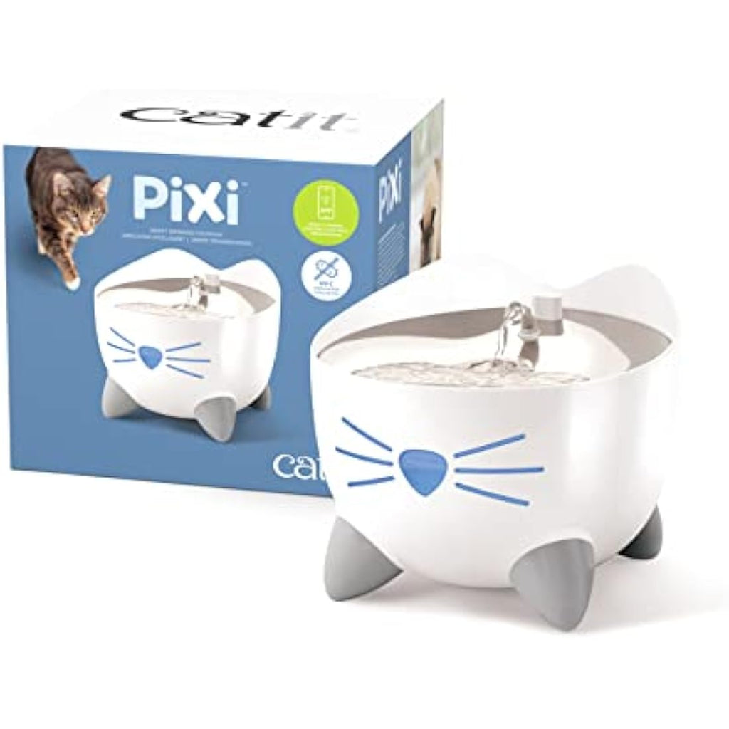 Catit PIXI Smart Water Fountain – WiFi Enabled Cat Fountain, White