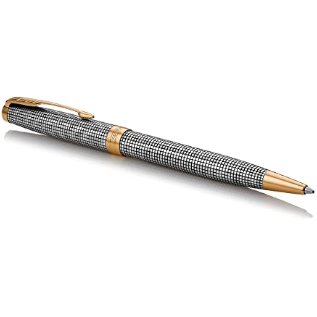 Parker Sonnet Ballpoint Pen – Chiselled Silver with Gold Trim