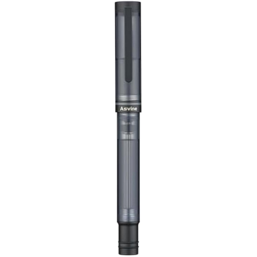 Asvine V200 Titanium Vacuum Filling Fountain Pen | Matte Black Bock Nib