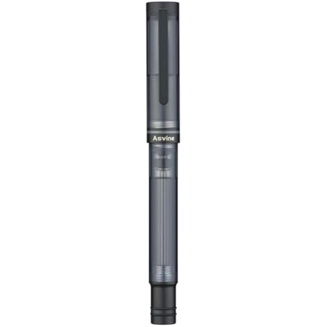 Asvine V200 Titanium Vacuum Filling Fountain Pen | Matte Black Bock Nib