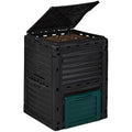 Relaxdays 230L Thermal Composter – Black Plastic Garden Waste Bin