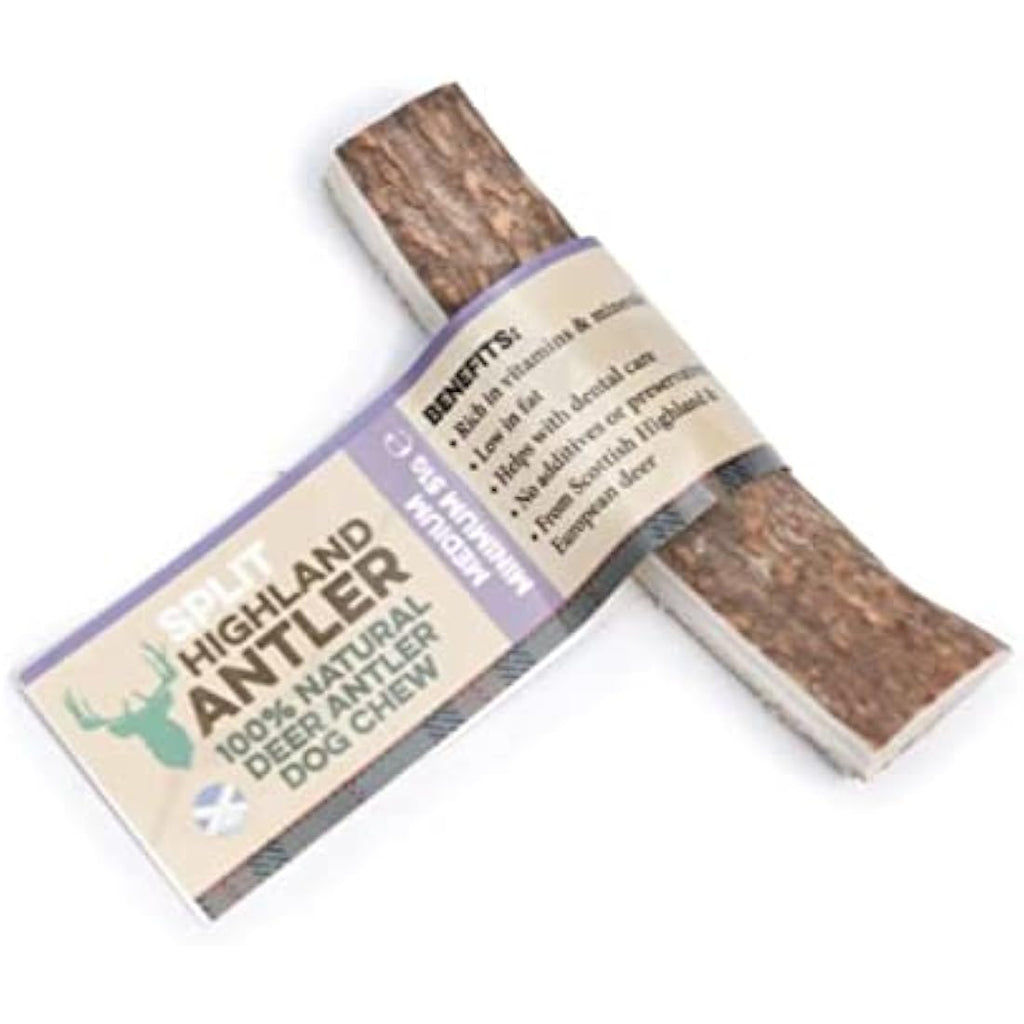 Natural Split Antler Dog Chews | Hypoallergenic (Medium)