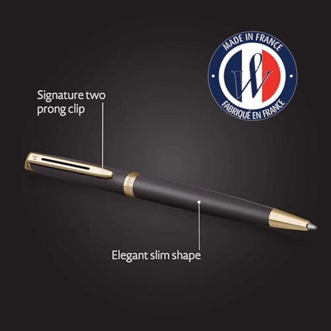 Waterman Hémisphère Ballpoint Pen | Lava Black Medium Point Blue Ink