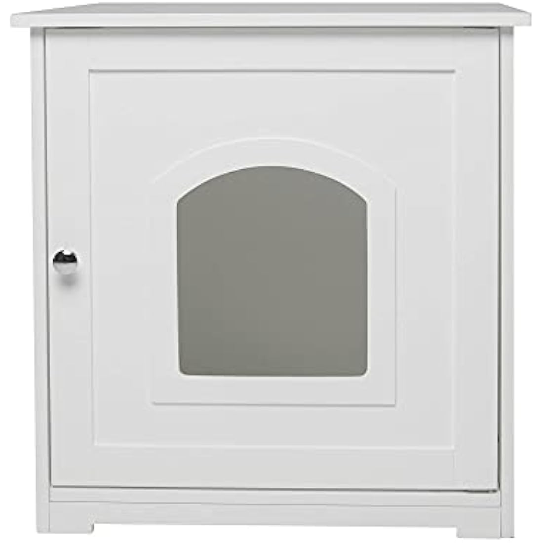 Zoovilla Kitty Litter Loo – Hidden Litter Box Furniture Enclosure, White