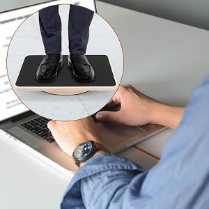 Yes4All Rocker Balance Board - Wooden Standing Desk Trainer, Blue