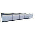 Bits4Reasons 5 Panel Steel Poled Camping Windbreak with Windows - 8m
