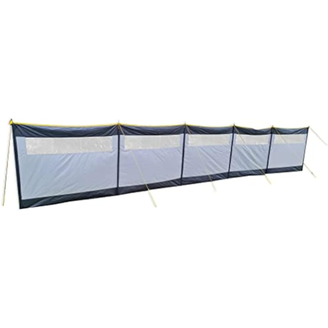 Bits4Reasons 5 Panel Steel Poled Camping Windbreak with Windows - 8m
