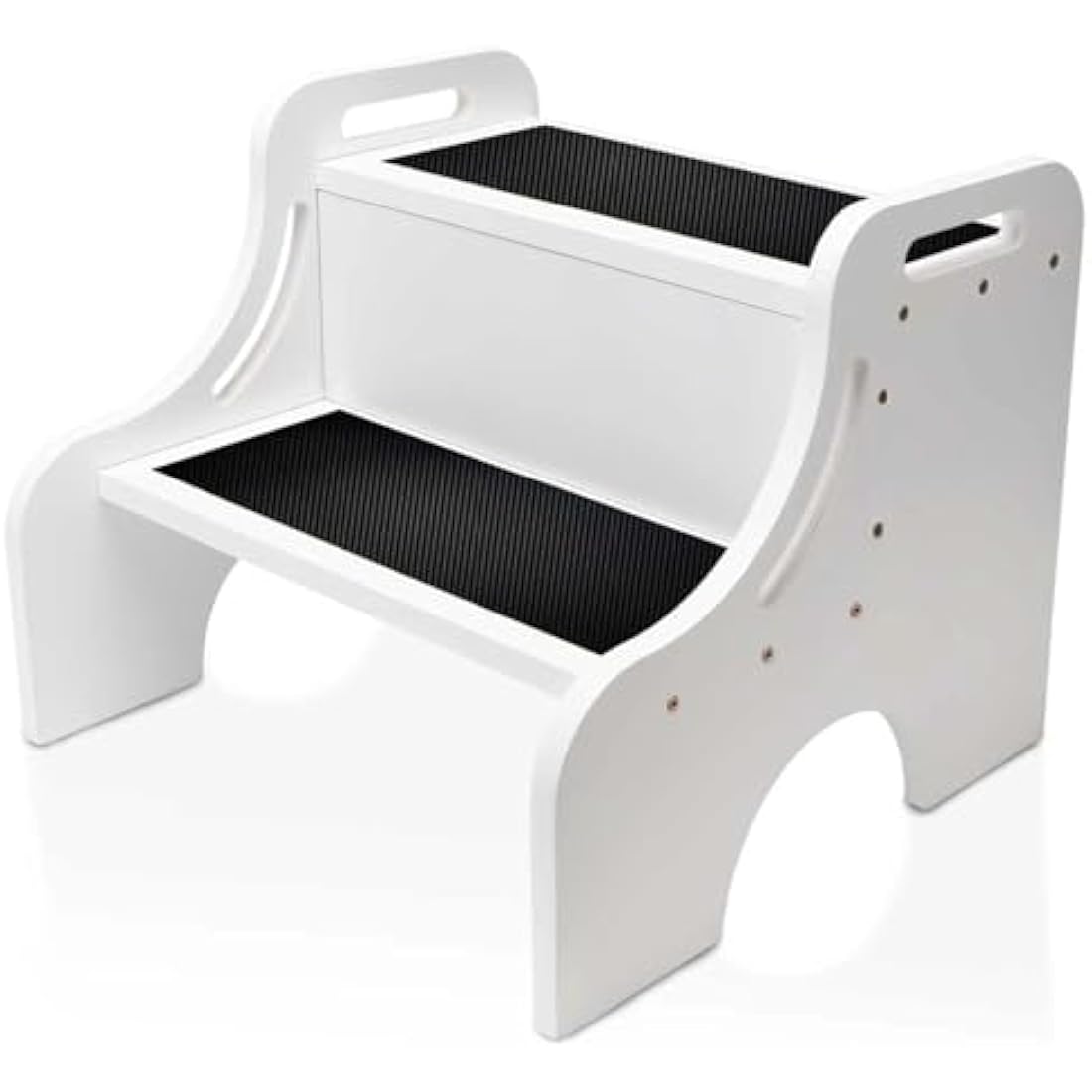 Merrynine Wooden 2 Step Stool for Kids – Non-Slip Toddler Stool for Bathroom