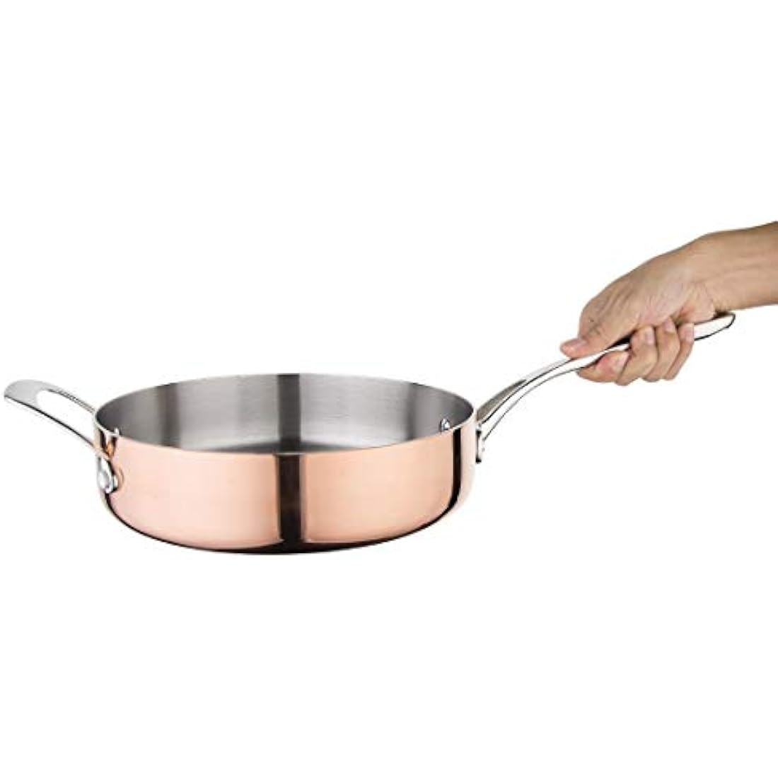 Vogue Tri-Wall Copper Saute Pan – 240mm Induction Compatible