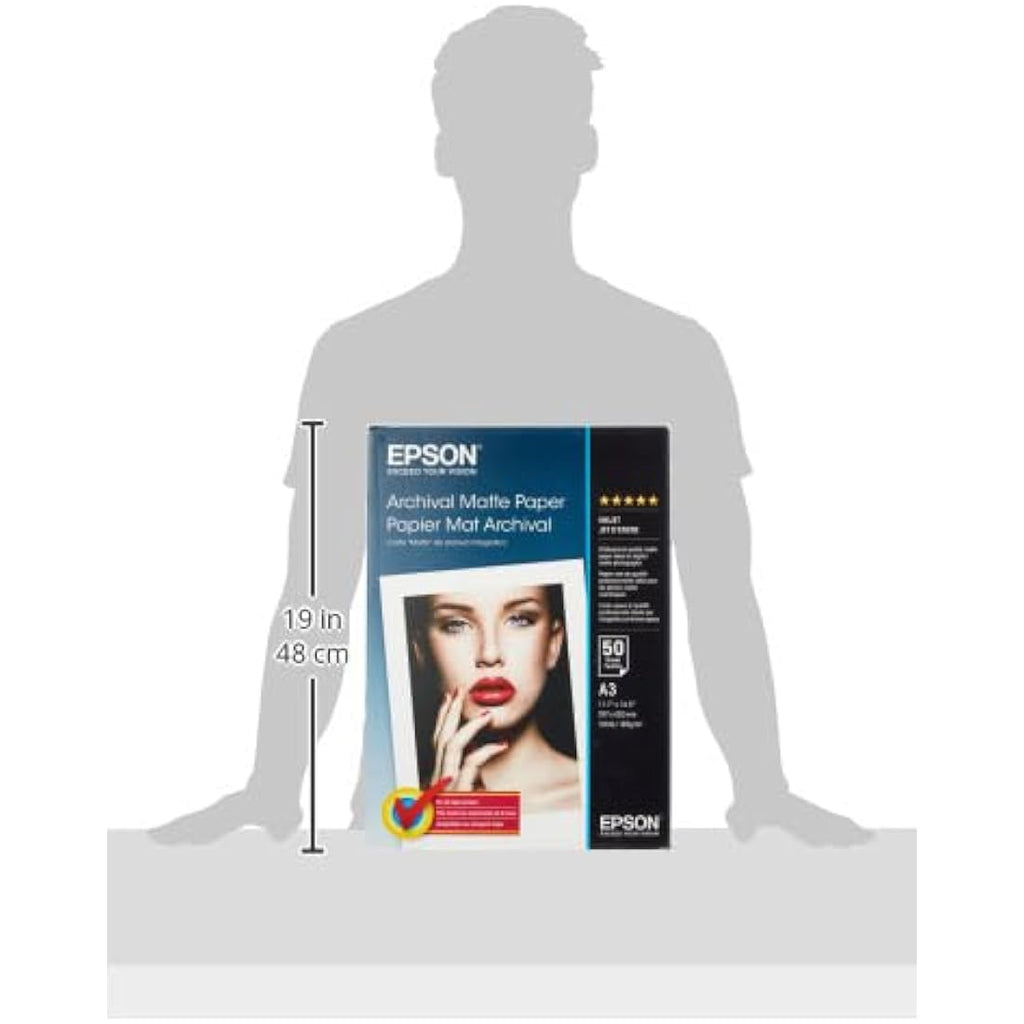 Epson Archival Matte Paper – A3 (297x420mm) 189g/m2 – 50 Sheets