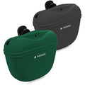 Navaris Silicone Dog Treat Pouch – 2-Pack Training Bag with Belt Clip