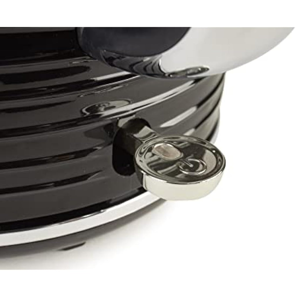 Haden Devon 1.7L Electric Kettle – Black Cordless Swivel Base