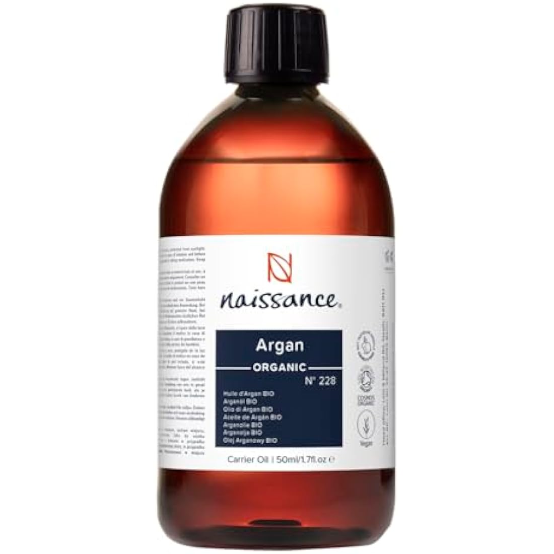 Naissance Organic Argan Oil – Pure Cold Pressed Moroccan Oil 450ml