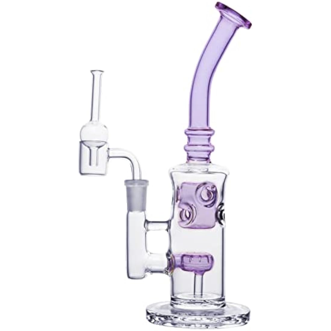 8" Glass Honeycomb Bong – Handmade Water Pipe with Banger