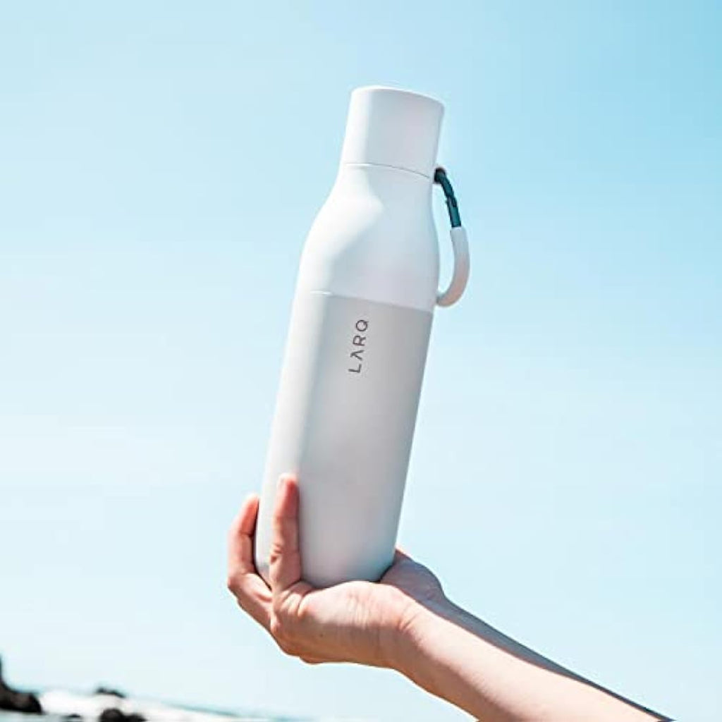 LARQ Flip Top 17oz Insulated Stainless Steel Water Bottle – Granite White