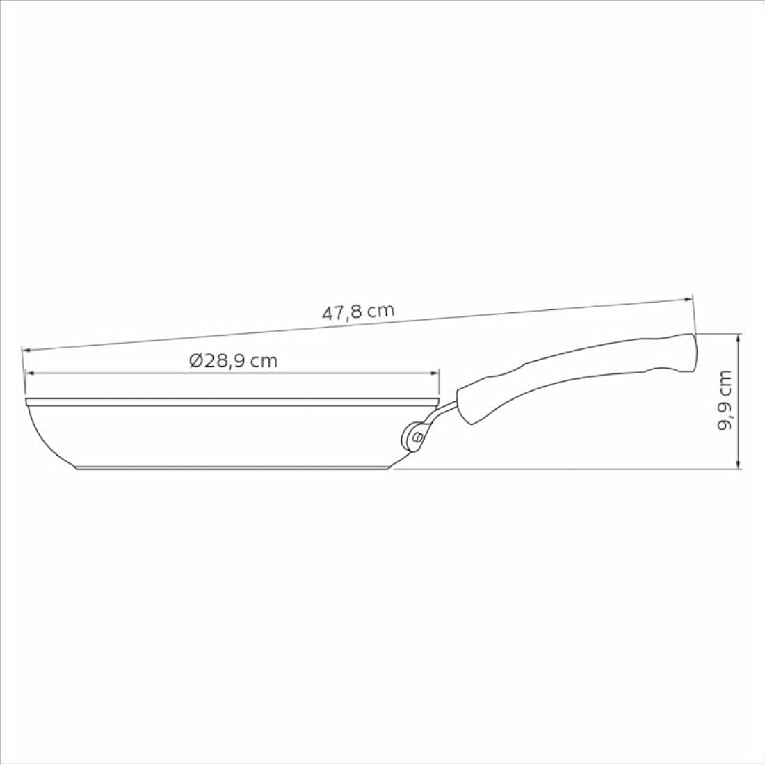 Tramontina Non-Stick Induction Frying Pan | 28cm Silicone Handle Skillet