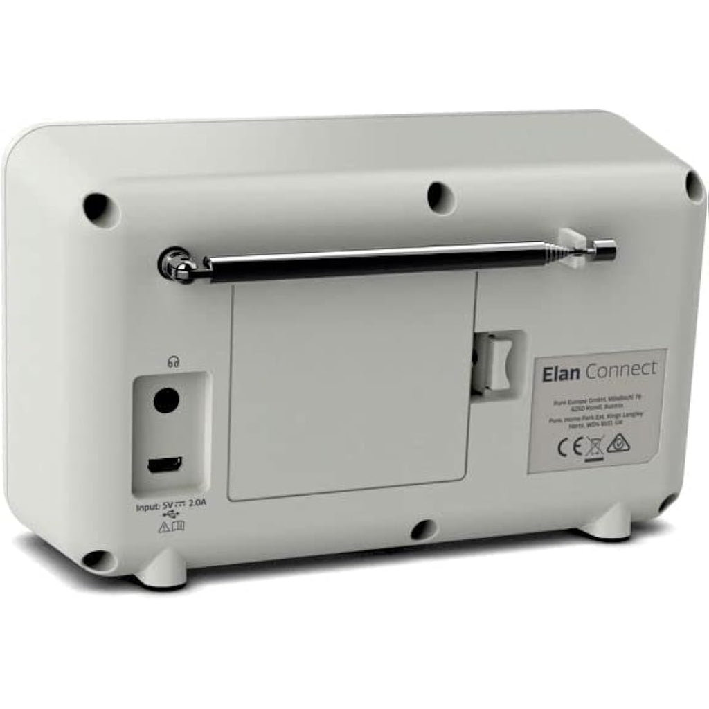 Pure Elan Connect Portable DAB+ Radio with Bluetooth 5.0 – Stone Grey