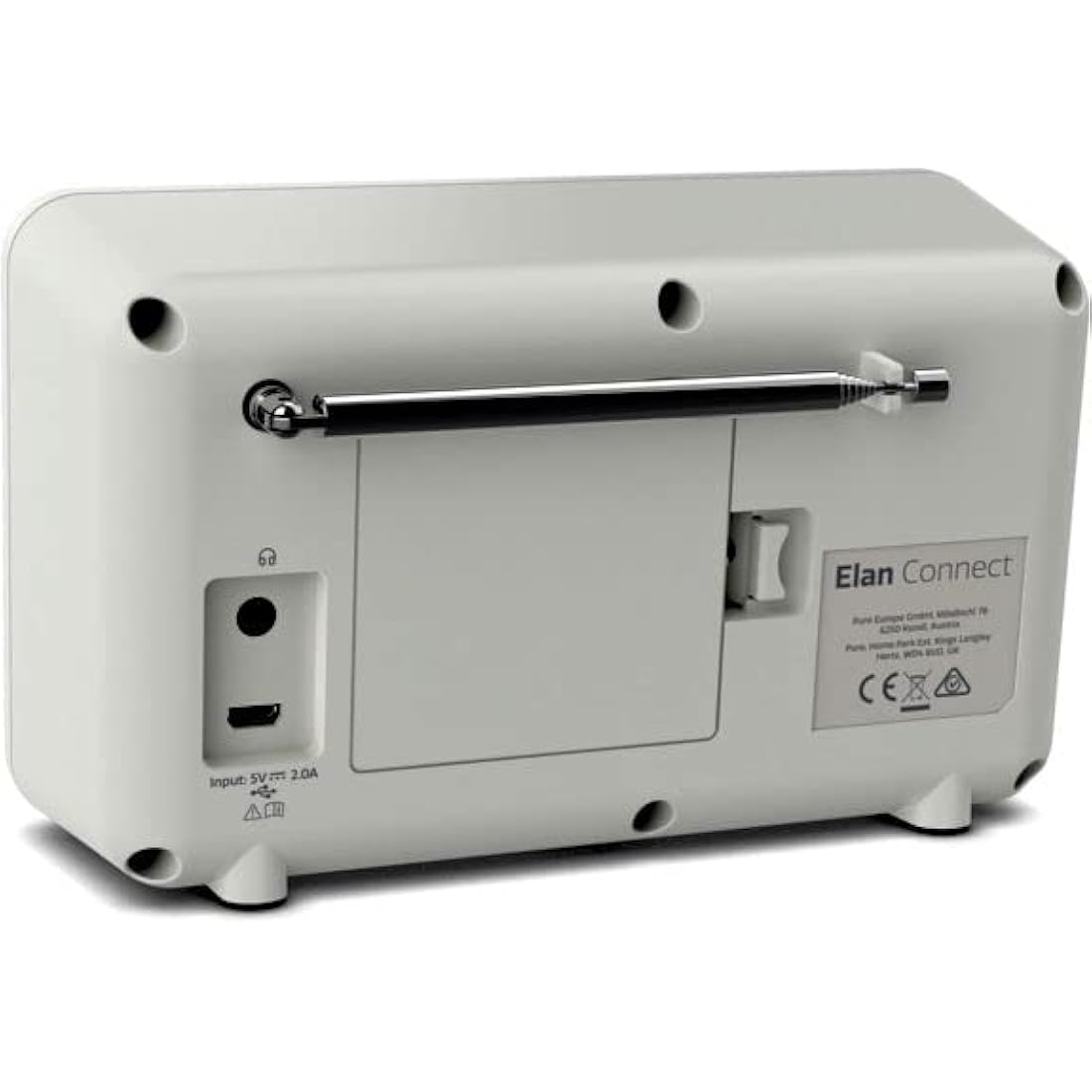 Pure Elan Connect Portable DAB+ Radio with Bluetooth 5.0 – Stone Grey