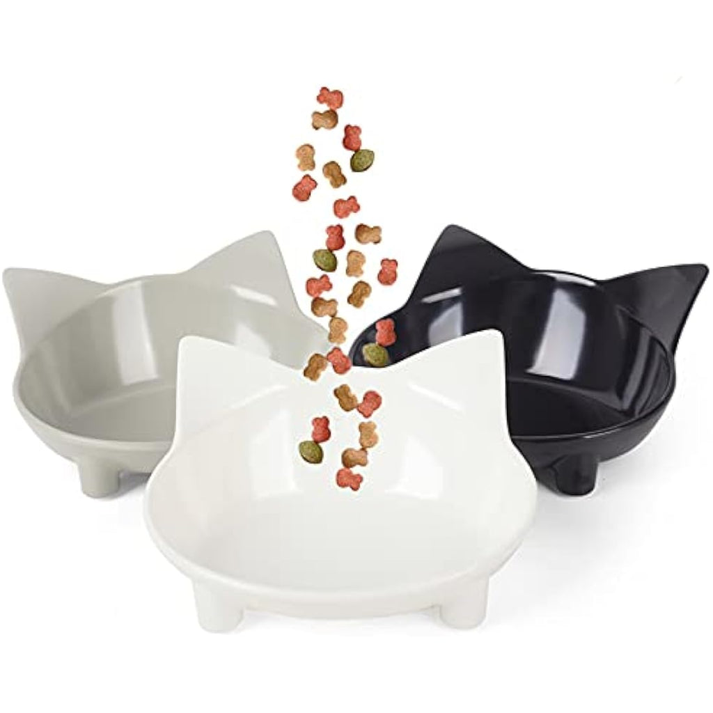 Cotill Cat Bowls – Set of 3 Non-Toxic Melamine Anti-Slip Pet Feeders