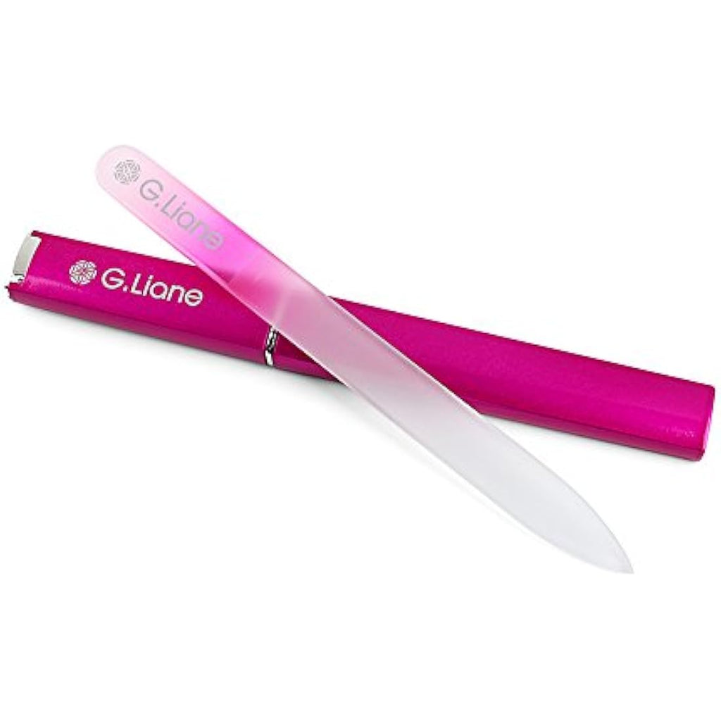 G.Liane Professional Glass Nail File – Double Sided Etched Manicure Tool