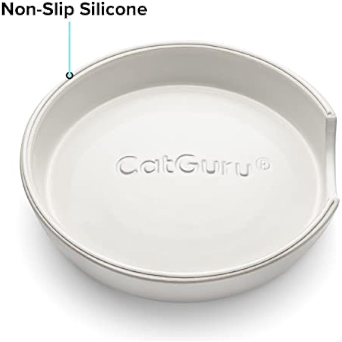 CatGuru Ceramic Cat Bowls – Whisker Fatigue Relief Shallow Dish, Set of 2