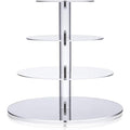 ULIFEME 4 Tier Cupcake Stand – Clear Acrylic Round Dessert Tower