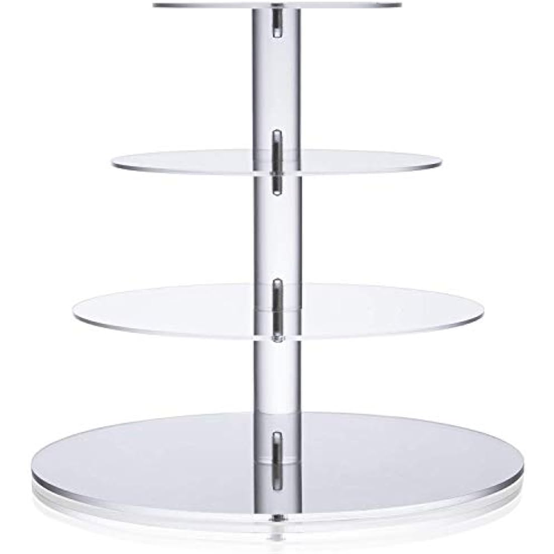 ULIFEME 4 Tier Cupcake Stand – Clear Acrylic Round Dessert Tower