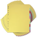 Elba A4+ Extra Wide Card Dividers | 10 Part Recycled Assorted - 10 Sets