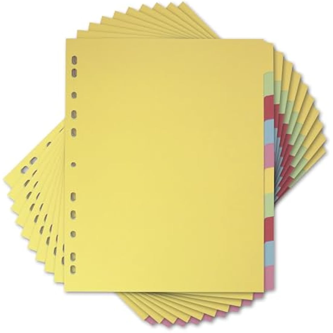 Elba A4+ Extra Wide Card Dividers | 10 Part Recycled Assorted - 10 Sets