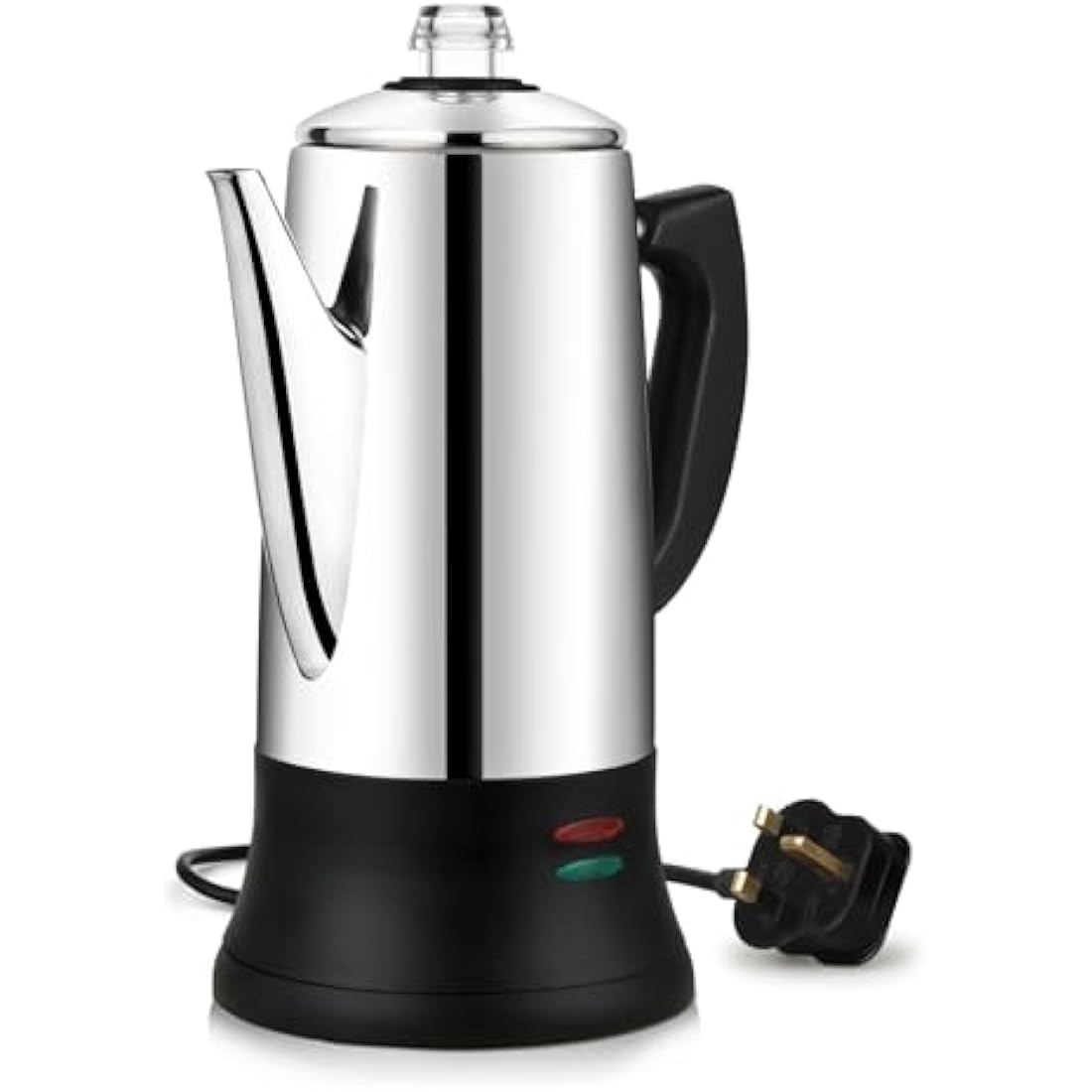 12-Cup Electric Coffee Percolator | Stainless Steel 1.2L