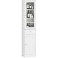 Slim Bathroom Storage Cabinet – Tall 3-Tier Shelf & Drawer