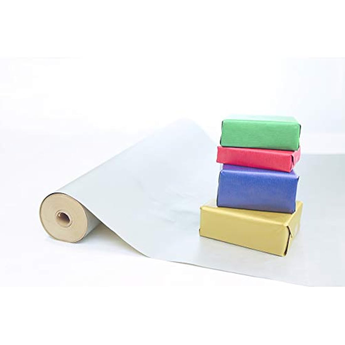 Clairefontaine Silver Ribbed Kraft Gift Wrapping Paper Roll – 70cm x 50m