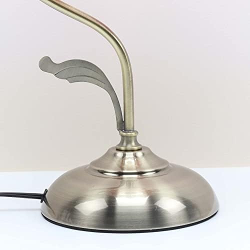 Bieye Tiffany Style Pink Stained Glass Flower Petal Table Lamp | 8"