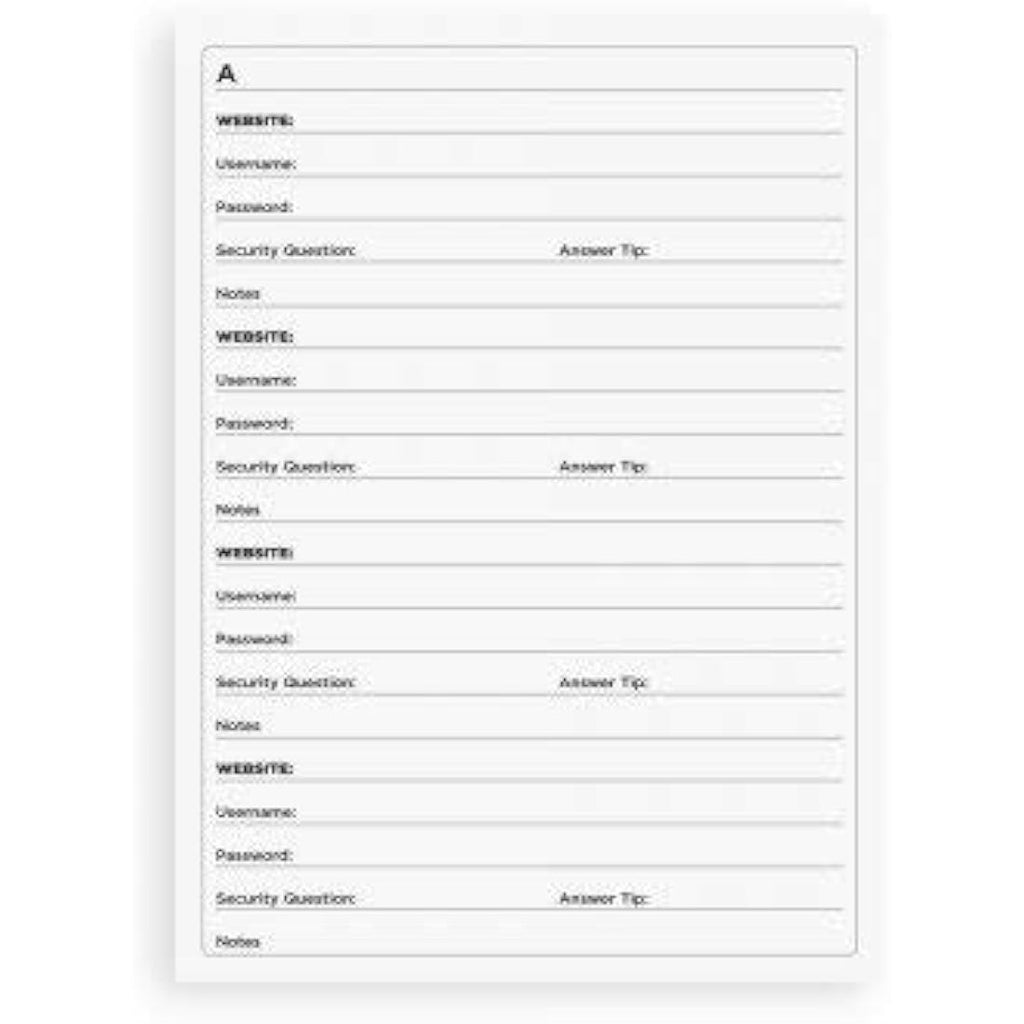 A6 Web Address Book and Password Organizer – Purple