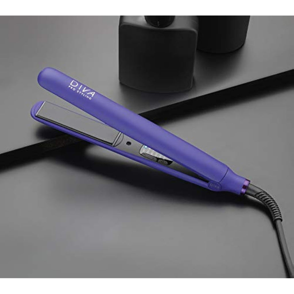 Diva Pro Digital Hair Straightener | Ceramic Styler with Argan Oil - Violet