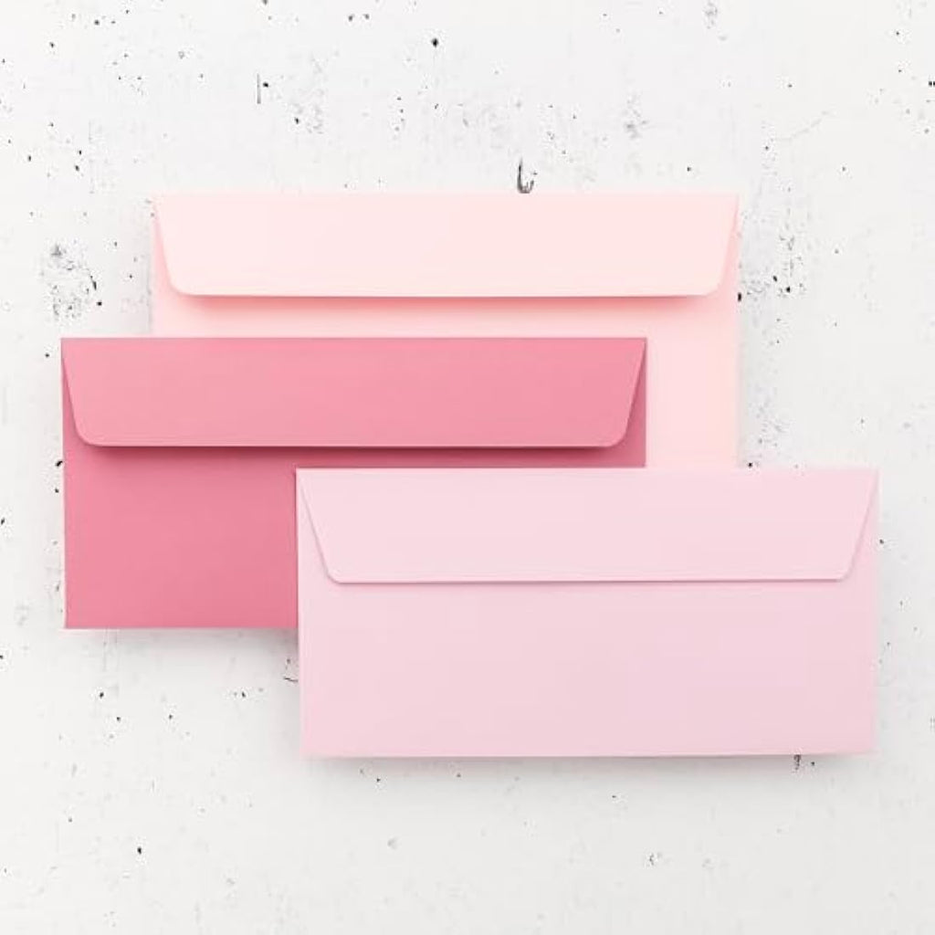 Clairefontaine Pollen DL Adhesive Envelopes - Hydrangea Pink (20 Pack)