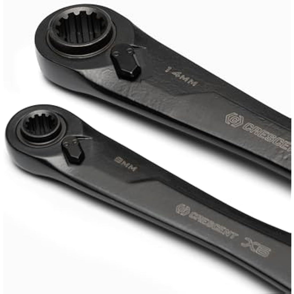 Crescent X6 4-in-1 Double Box Ratcheting Wrench Set, Metric 8-19mm