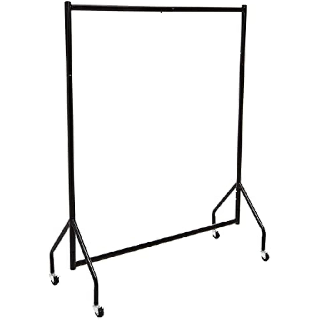 Amazon Basics Heavy Duty Steel Garment Rail with Wheels - Black